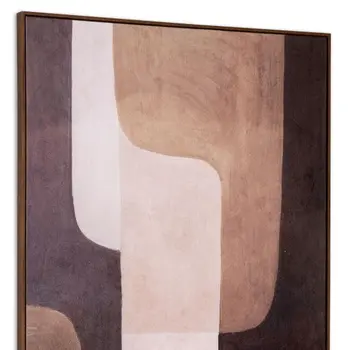 Moderato And Hand Painted Canvas Hand Painted Brown Floater Frame Wall Art