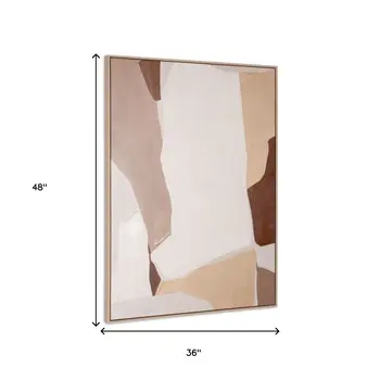 Gavotte I And Hand Painted Canvas Hand Painted Brown Floater Frame Wall Art