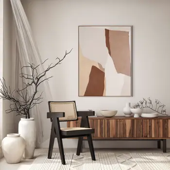 Gavotte II And Hand Painted Canvas Hand Painted Brown Floater Frame Wall Art