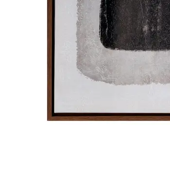 Motif And Hand Painted Canvas Hand Painted Brown Floater Frame Wall Art