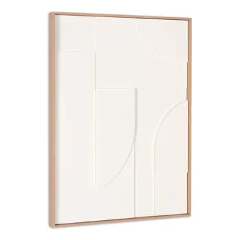 Sonata I And Shadow Box Hand Painted Brown Floater Frame Wall Art