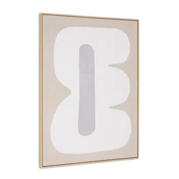 Interval I And Hand Painted Canvas Hand Painted Brown Floater Frame Wall Art