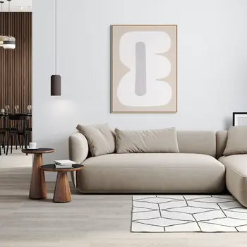 Interval I And Hand Painted Canvas Hand Painted Brown Floater Frame Wall Art