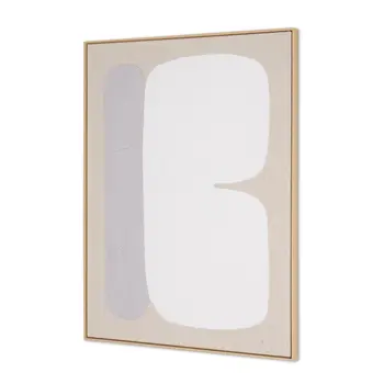 Interval II And Hand Painted Canvas Hand Painted Brown Floater Frame Wall Art