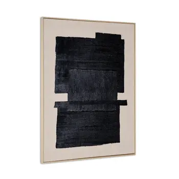 Fortissimo And Hand Painted Canvas Hand Painted Brown Floater Frame Wall Art