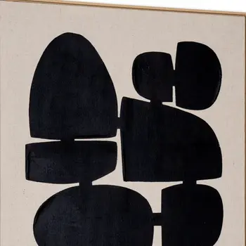 Cairns I And Hand Painted Canvas Hand Painted Brown Floater Frame Wall Art