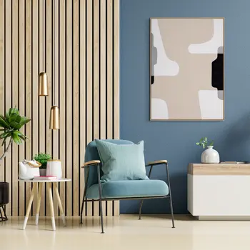 Cadenza And Hand Painted Canvas Hand Painted Brown Floater Frame Wall Art