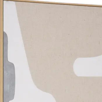 Cadenza And Hand Painted Canvas Hand Painted Brown Floater Frame Wall Art