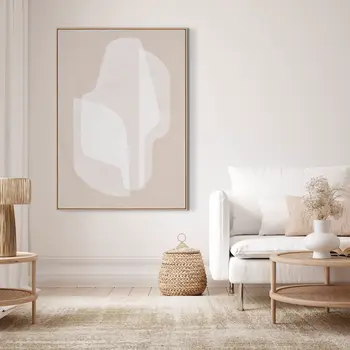 Blanchard And Hand Painted Canvas Hand Painted Brown Floater Frame Wall Art