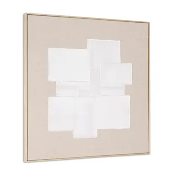 Octav I And Hand Painted Canvas Hand Painted Brown Floater Frame Wall Art