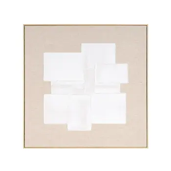 Octav I And Hand Painted Canvas Hand Painted Brown Floater Frame Wall Art