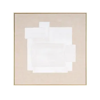 Octav II And Hand Painted Canvas Hand Painted Brown Floater Frame Wall Art
