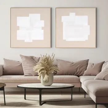 Octav II And Hand Painted Canvas Hand Painted Brown Floater Frame Wall Art