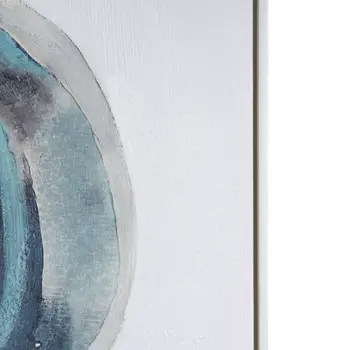 Ripples in Time And Hand Painted Canvas Hand Painted White Floater Frame Wall Art