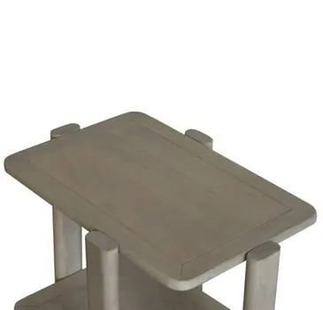 22" White Solid Wood End Table With Shelf