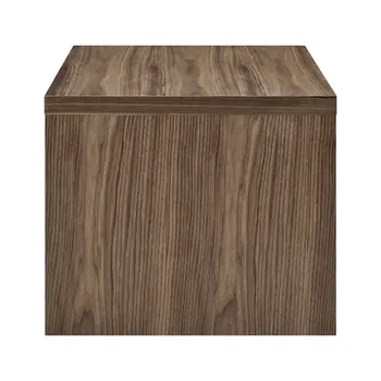 20" Walnut Wood Square Sled End Table