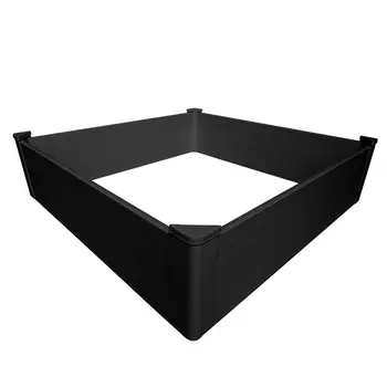 44" X 44" Black Heavy Duty Plastic Square Raised Garden Bed