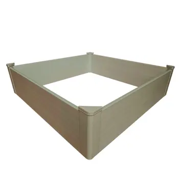 44" X 44" Tan Heavy Duty Plastic Square Raised Garden Bed