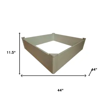 44" X 44" Tan Heavy Duty Plastic Square Raised Garden Bed