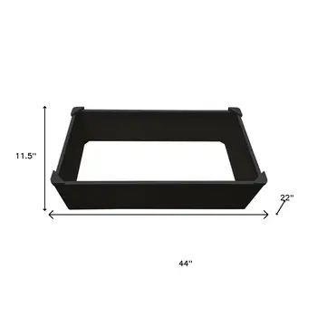 44" X 22" Black Heavy Duty Plastic Rectangular Raised Garden Bed