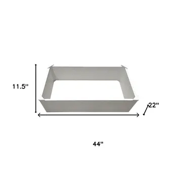 44" X 22" White Heavy Duty Plastic Rectangular Raised Garden Bed