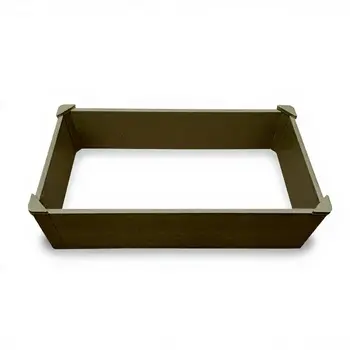 44" X 22" Tan Heavy Duty Plastic Rectangular Raised Garden Bed