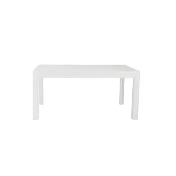63" White Wood Dining Table
