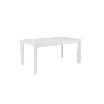 63" White Wood Dining Table