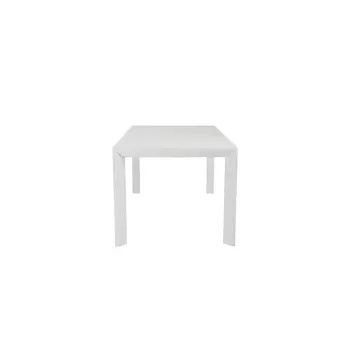 63" White Wood Dining Table