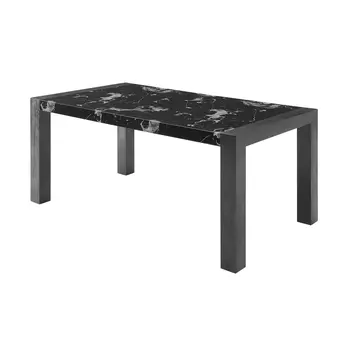 68" Black Wood Dining Table