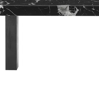 68" Black Wood Dining Table