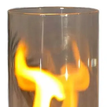 5" White Glass Ethanol Fireplace