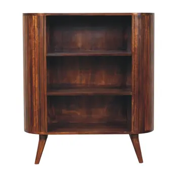 39" Brown Solid Wood Accent Cabinet With Two Doors
