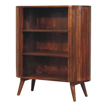 39" Brown Solid Wood Accent Cabinet With Two Doors