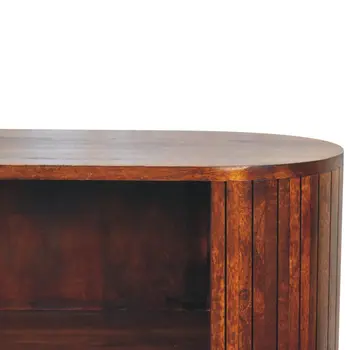 39" Brown Solid Wood Accent Cabinet With Two Doors