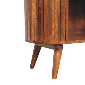 39" Brown Solid Wood Accent Cabinet With Two Doors