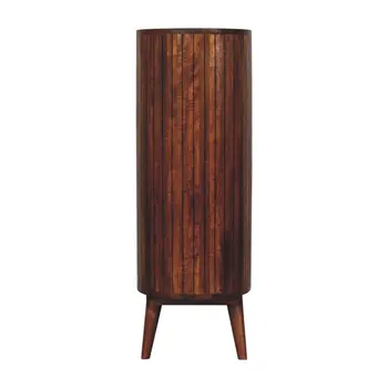 39" Brown Solid Wood Accent Cabinet With Two Doors