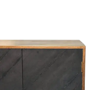30" Brown Solid Wood Accent Cabinet With Two Doors