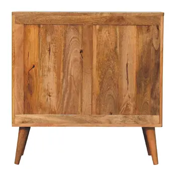 30" Brown Solid Wood Accent Cabinet With Two Doors