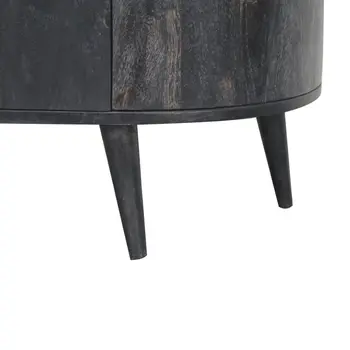 32" Brown Solid Wood Accent Cabinet With Two Doors