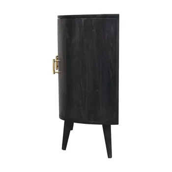 32" Brown Solid Wood Accent Cabinet With Two Doors