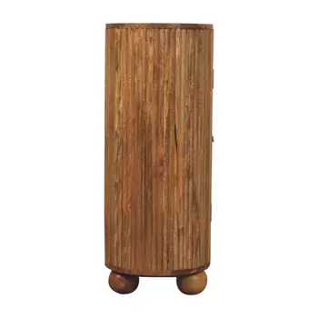 35" Brown Solid Wood Accent Cabinet With Two Doors