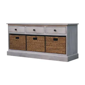 22" Brown Solid Wood Accent Cabinet With Two Doors