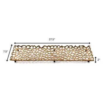 28" Gold Aluminum Handmade Platter