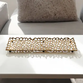 28" Gold Aluminum Handmade Platter