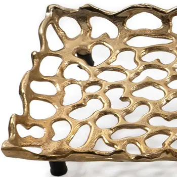 28" Gold Aluminum Handmade Platter
