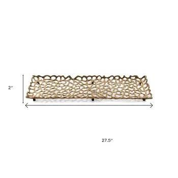 28" Gold Aluminum Handmade Platter