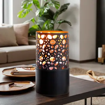 6" Black Glass Ethanol Fireplace