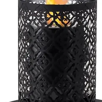 4" Black Glass Ethanol Fireplace