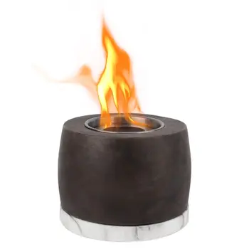 5" Black Glass Ethanol Fireplace